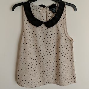 SOLD square dotted print tank blouse